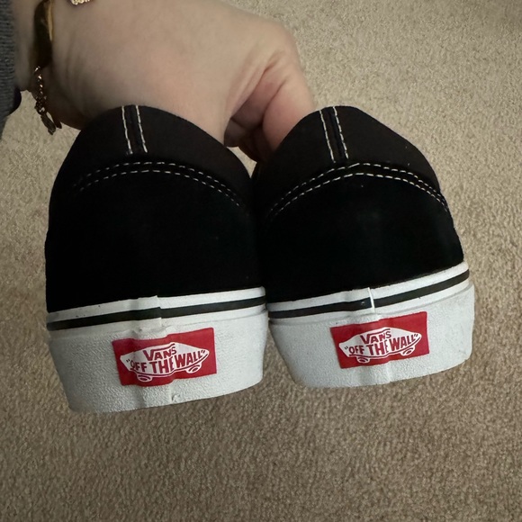 Vans Old Skool Black and White Low Top Sneakers - Picture 3 of 4